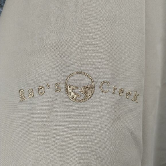 Rae's Creek Men's Jacket Tan Medium Long Sleeve Pullover 1/2 Zip Embroidered - Picture 6 of 12